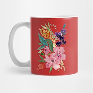 Multimedia watercolor floral Mug